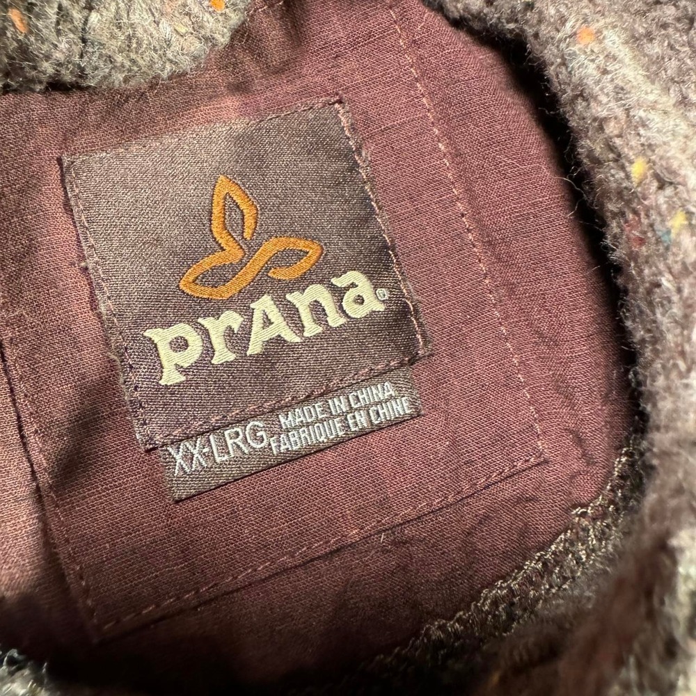 Prana brown & gray ribbed knit sailors neck sweater - Picture 2 of 5
